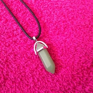 Green Aventurine Hexagon Necklace Wicca Spiritual