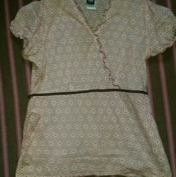 Cherokee studio print scrub top large