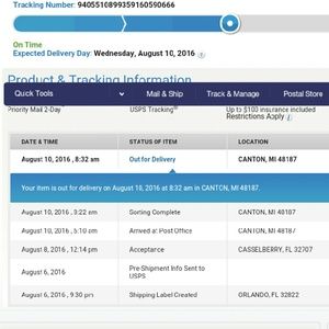 Shipping confirmation