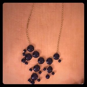 Jcrew navy blue bubble necklace