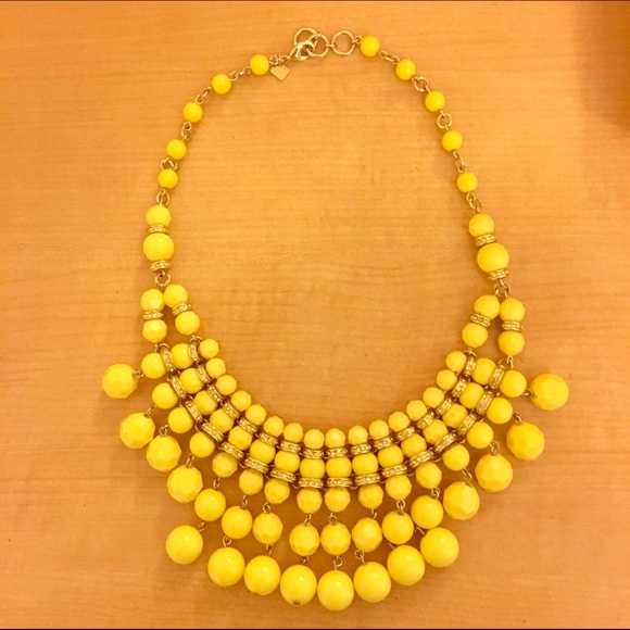 Banana republic yellow bubble necklace