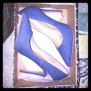 Denim High Heel Pumps! Brand New!