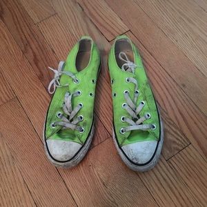 Neon green converse