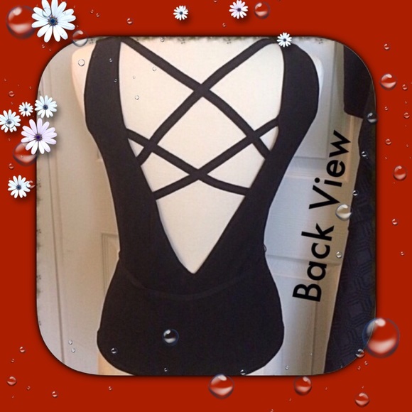 Tops - Crisscross Back / NWOT / Black Top / WOW!