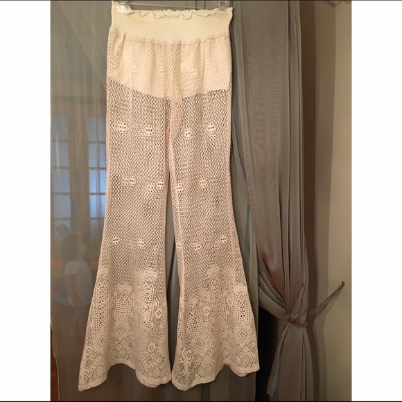 Free people Cahvilla lace pant Cream xs