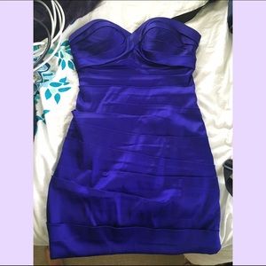 La Femme Short Purple Dress