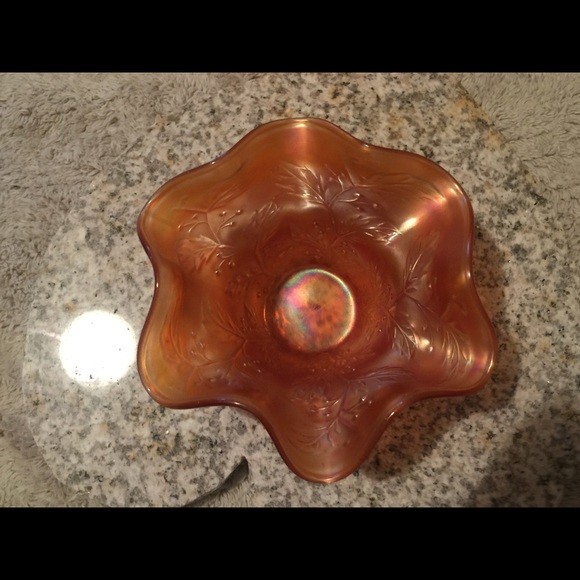 Amber antique glass bowel - Picture 2 of 4