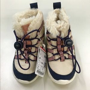 Zara baby fur lined sneaker boots