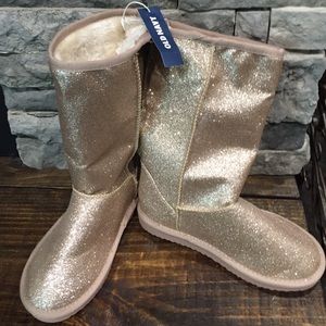 Old Navy Gold Sparkle Boots
