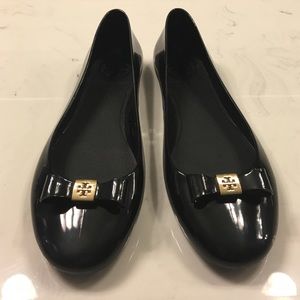 Tory Burch Black Jelly Flats