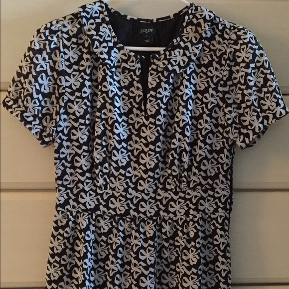 J crew black & white Peter Pan color dress
