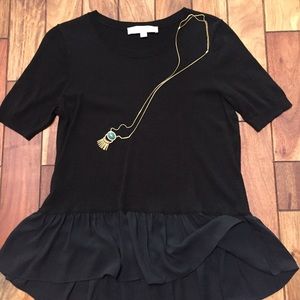 LOFT Peplum Knit Top size XS