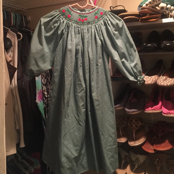 Be Mine brand dress, size 6X, green gingham
