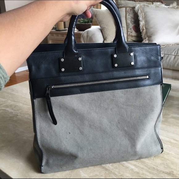 SOLD- Rag & Bone Canvas Taupe Pilot Bag - Picture 2 of 4