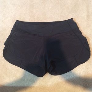 Black Lululemon speed shorts!