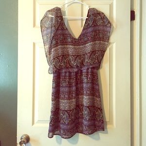 Boho paisley mini dress