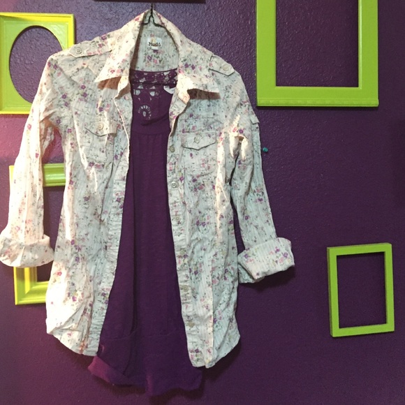 Button up floral shirt