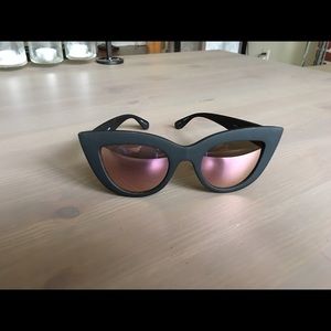 Quay Cat Eye Pink Mirror Sunglasses