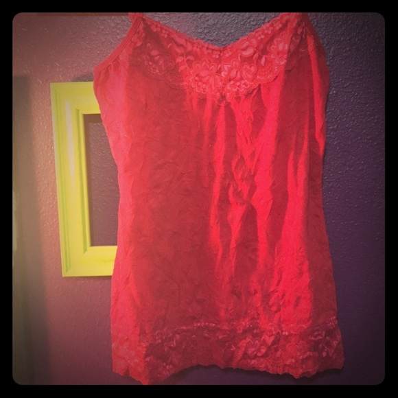 Red Maurice's lace tank top