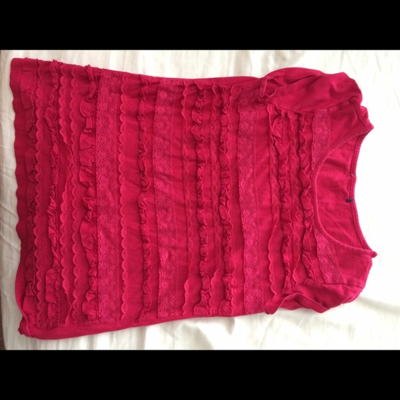 Lace front Red top