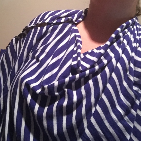Lilly Pulitzer Blue and White Striped Poncho