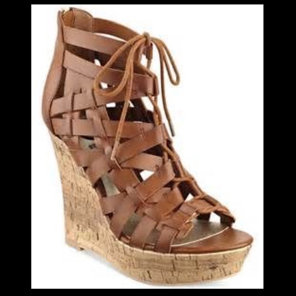 G by Guess lace up wedges