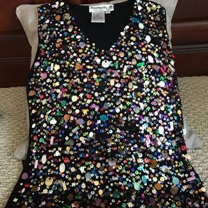SALE Joseph A warm knit sequin top, M