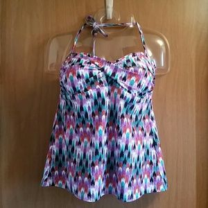 Multi-Way Swim Top Babydoll Tankini Swimsuit