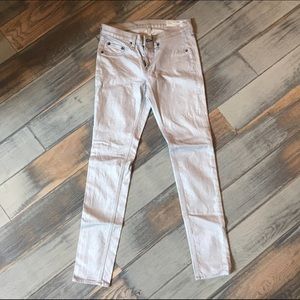 Rag & Bone Silver Metallic Skinny Jeans