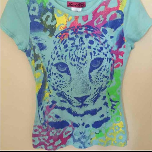 NEW! Sz 14/16~Baby Blue Tiger T - Picture 1 of 4