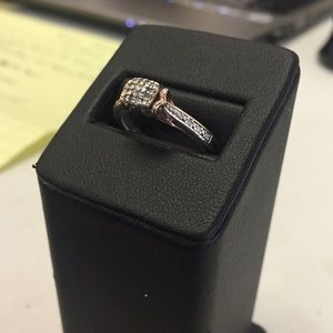 ❌❌SOLD❌❌sterling silver and 10k rose gold w/diamon