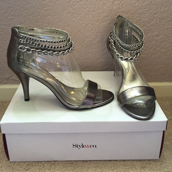 Style & Co. Shoes - NIB chained open toe heels
