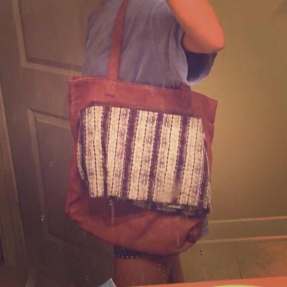 Free people vegan leather tote/shoulder bag