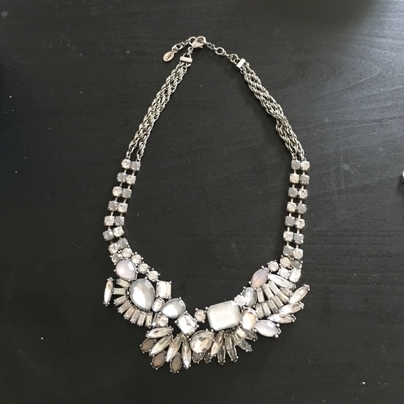 LOFT silver statement necklace