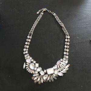 LOFT silver statement necklace