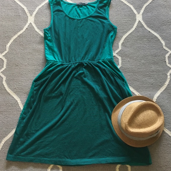 Real and black striped prana dress with pockets!