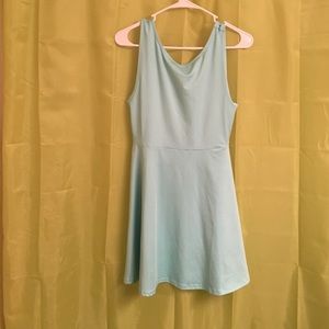 Simple teal skater dress