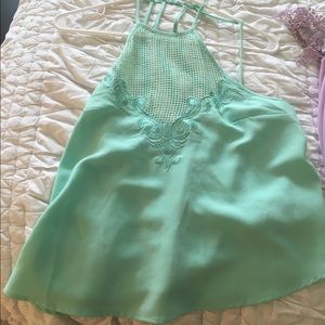 mint green top from Tobi