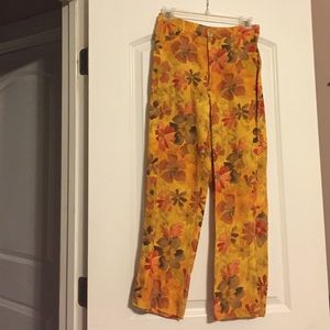 Chico's pants in vibrant autumn colors