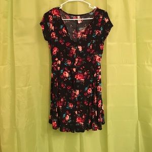 floral button up skater dress