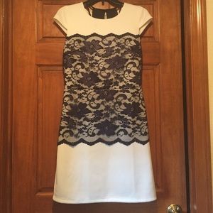 NWOT White and Floral Lace Dress
