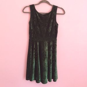 90's Style Velvet Skater Dress