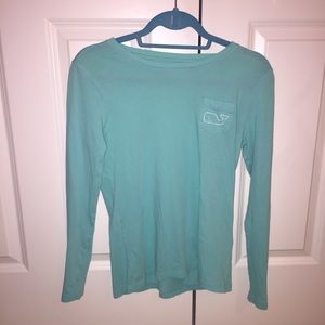 Long-Sleeve Whale Graphic Pocket Tee