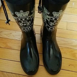 Black Juicy Couture rainboots