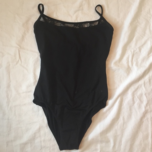 Black camisole leotard