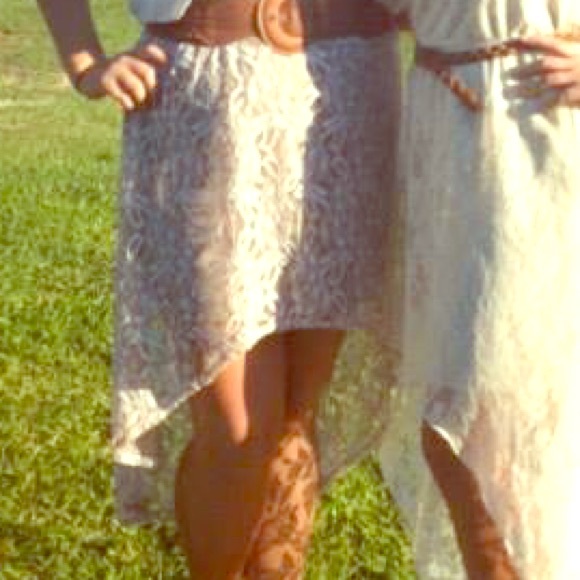 High low lace skirt