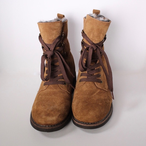 NEW!! ALDO Thelin Faux Fur Lined Lace Boots