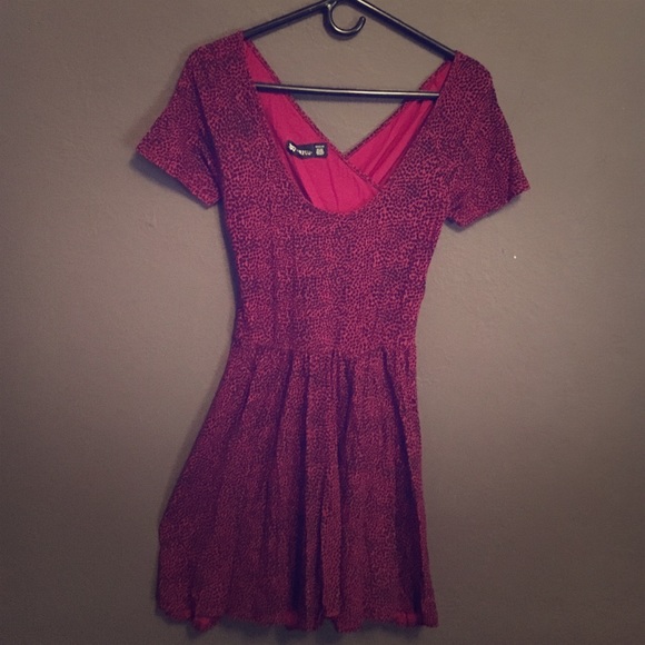 Crisscross Open-backed Skater Dress