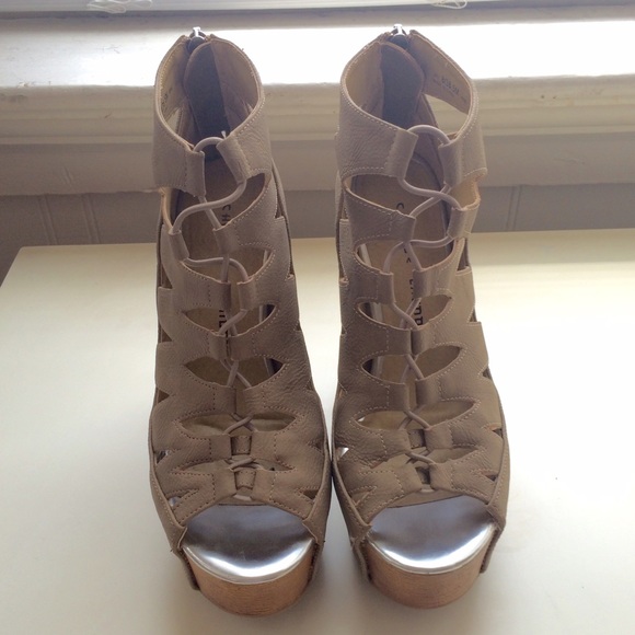 JUST REDUCED! Studded Chinese Laundry Platforms - Picture 3 of 4