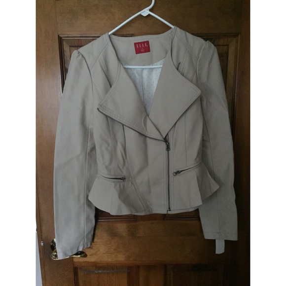 Peplum Faux Leather Jacket